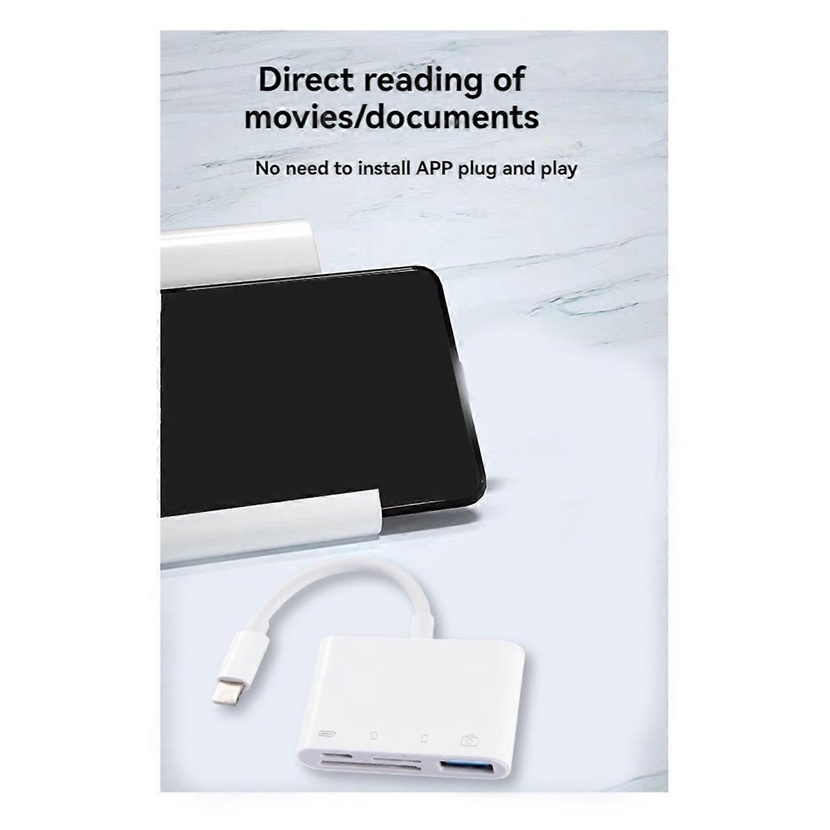 4 in 1 USB OTG Card Reader Compatible with SD/TF Card