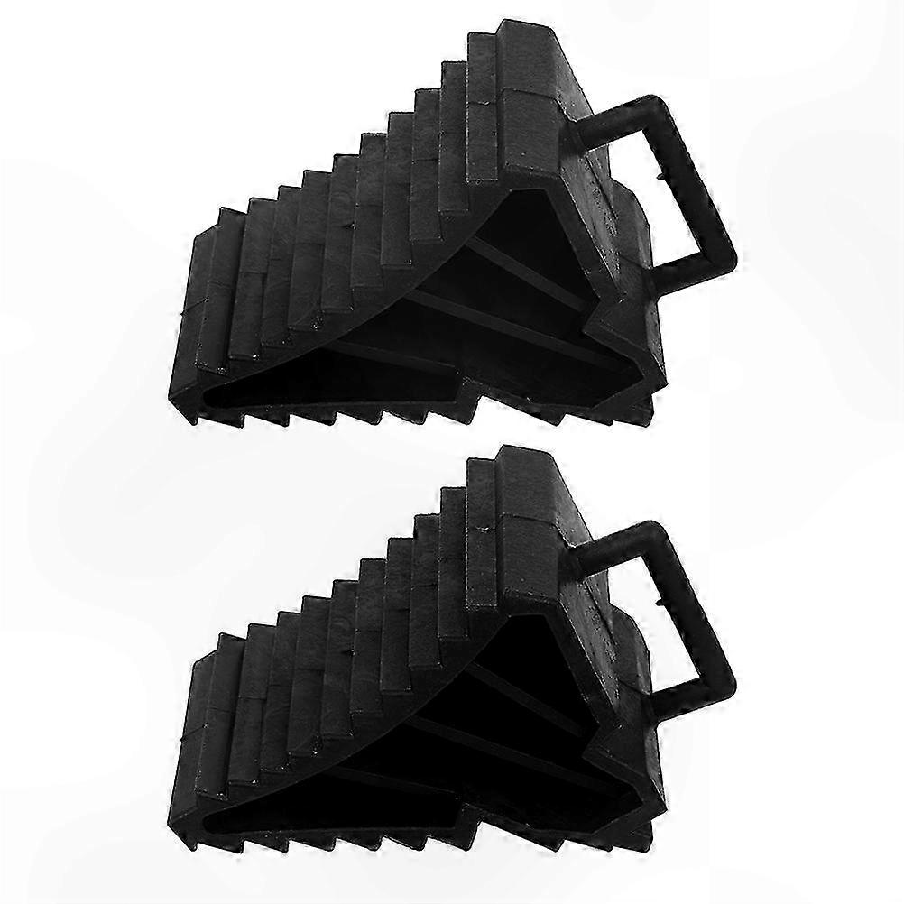 Large Non-Slip Wheel Chocks for RVs, Boats, Trailers - 18x10x10cm, Pair of 2