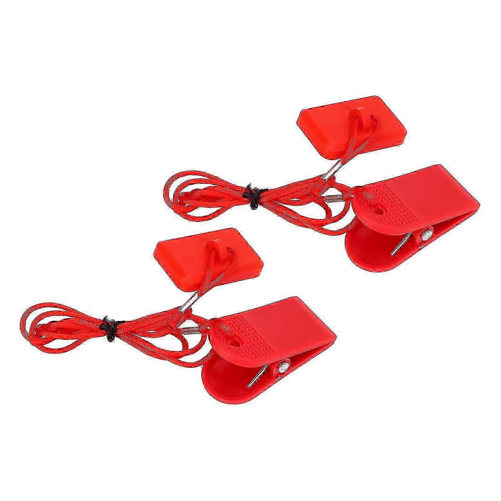 2PCS Treadmill Safety Switch Rectangular Insert ABS and Brass Safety Lock for Compatible Gym Equipment