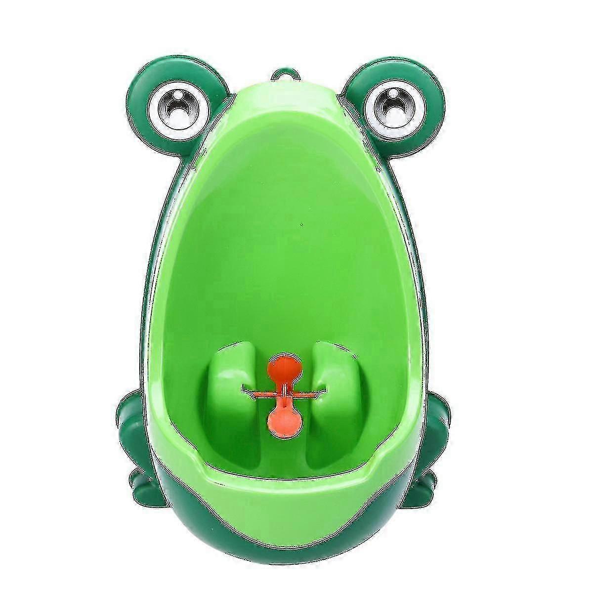 Frog Shaped Boys Potty Training Urinal With Whirling Target (green)