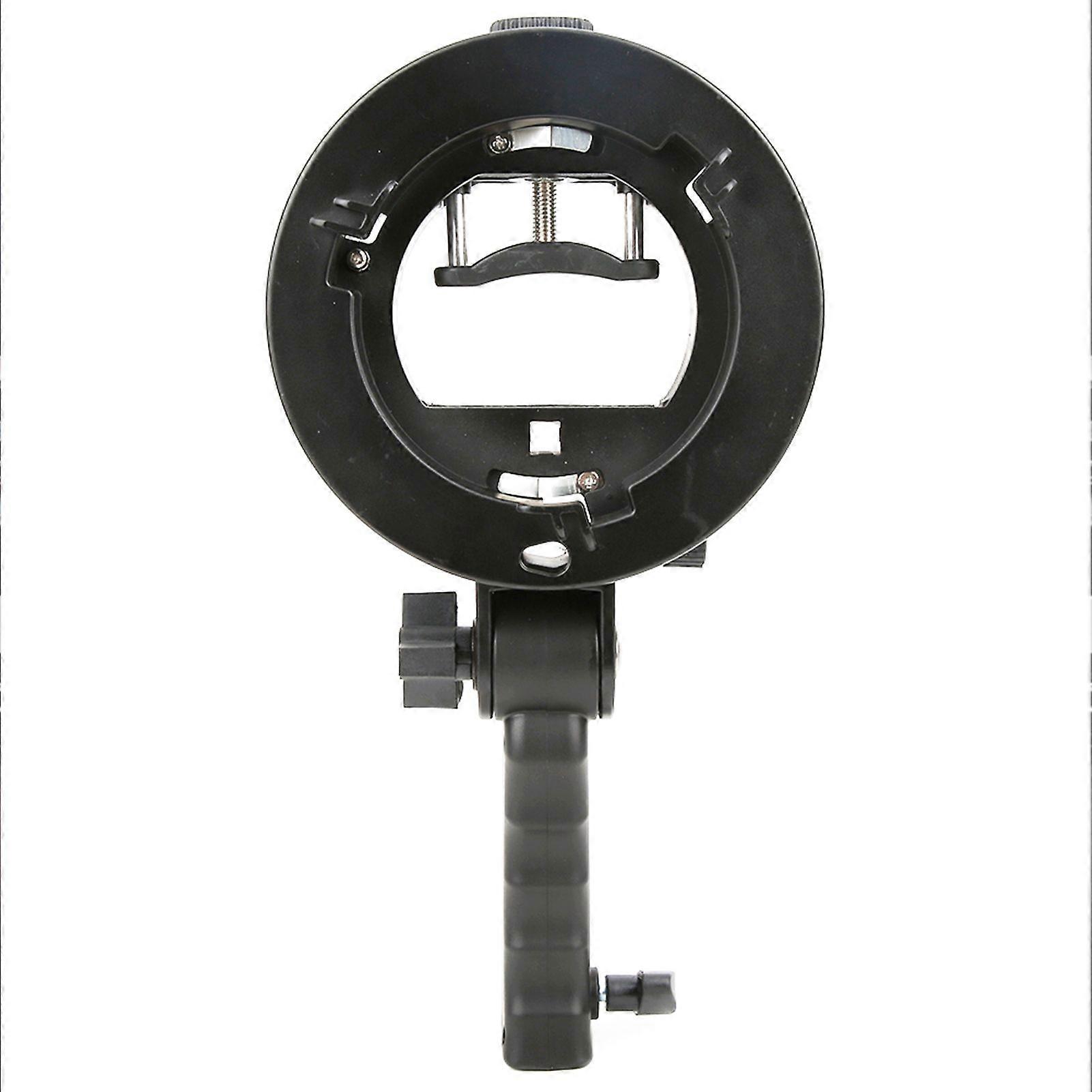 Handheld Hand Grip S Shape Bracket Accessory for Bowens Mount Camera Top Flashlight Black