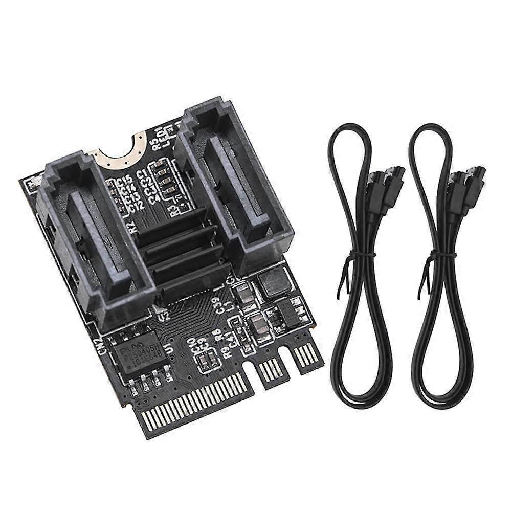 NVME to SATA3.0 Adapter M.2 AE to 2Port SATA3.0 Expansion Card