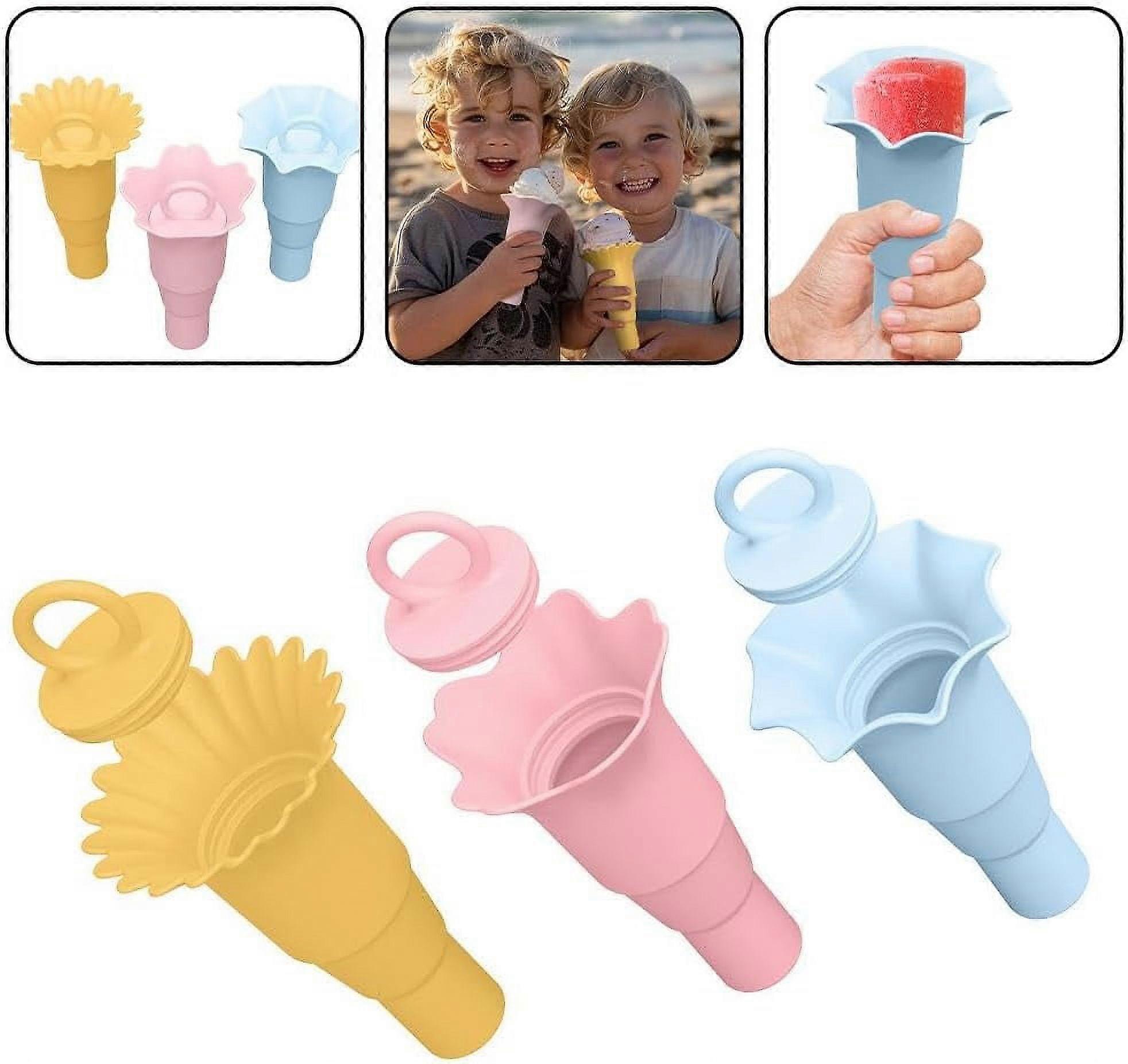 3Pcs Reusable Snow Cone Cups, Easy Grip Bowl For Shaved Ice, Snack, Ice Cream