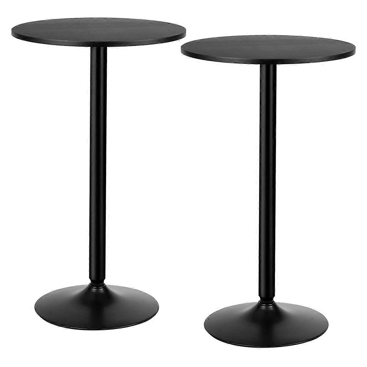 Round Bar Table Black 101 Cm , Counter Height, Fixed , Stable Base, 150 Kg Capacity, Circular Cocktail Table