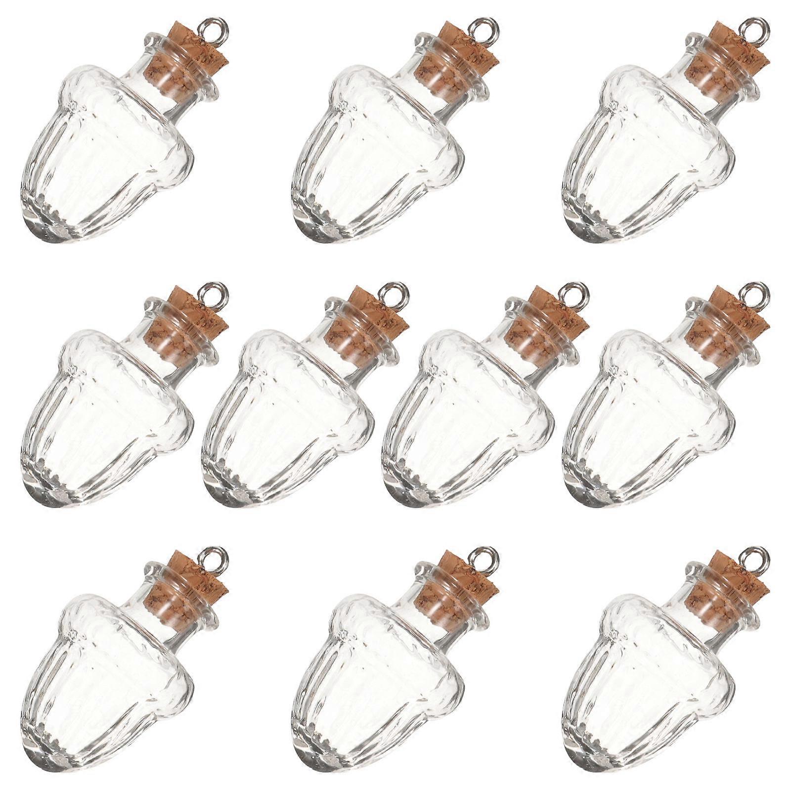 30 Pcs Mini Glass Bottles With Cork Miniature Scene Creation For Craft Enthusiasts 3.50X2.00X2.00CM Shape Ideal For Home Decoration