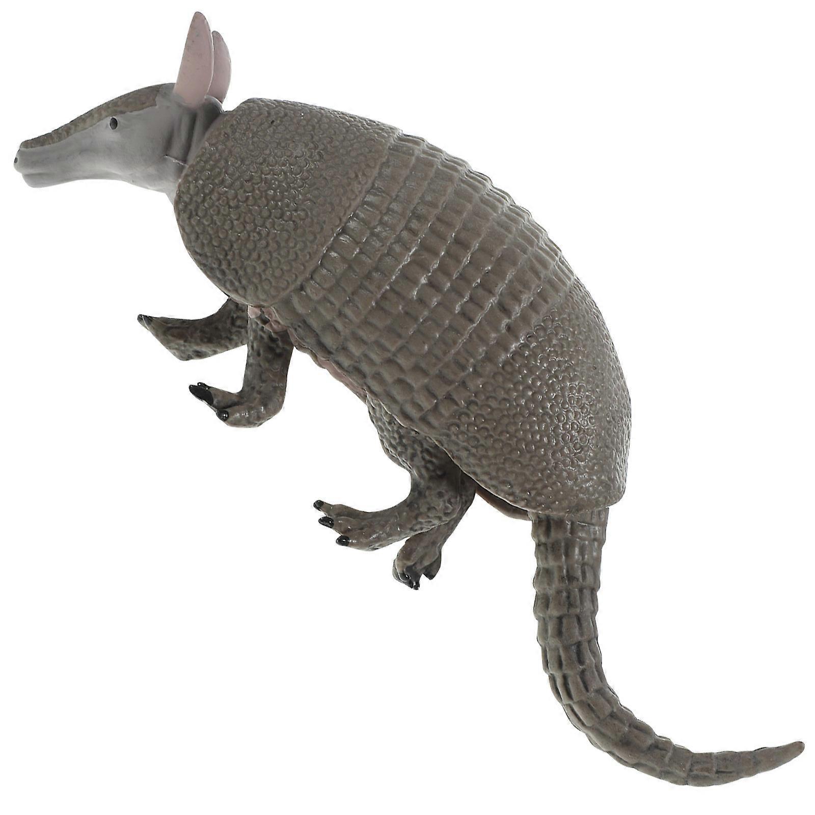 Animal Ornament Simulation Armadillo Model for Decoration 2Pcs Grey Decor
