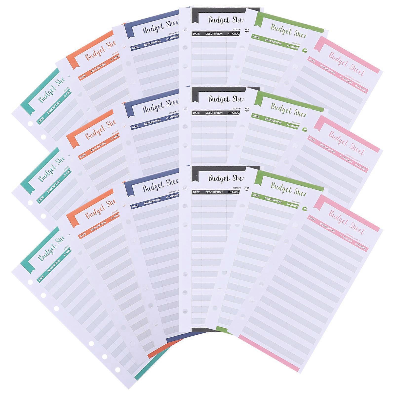 Sheet Budget Card for Personal Budgeting 80Pcs Assorted
