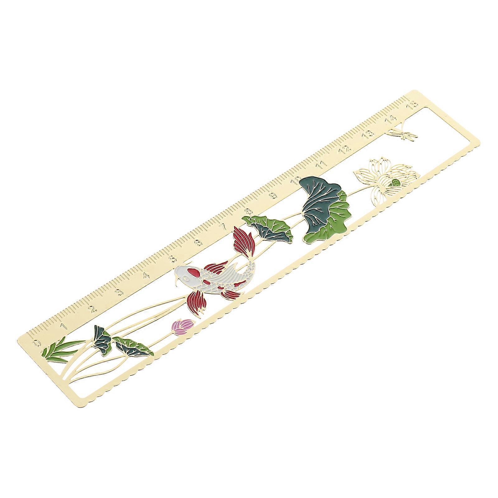 Chinese Style Metal Bookmark Ruler for Decoration Use 3Pcs Bookmarks