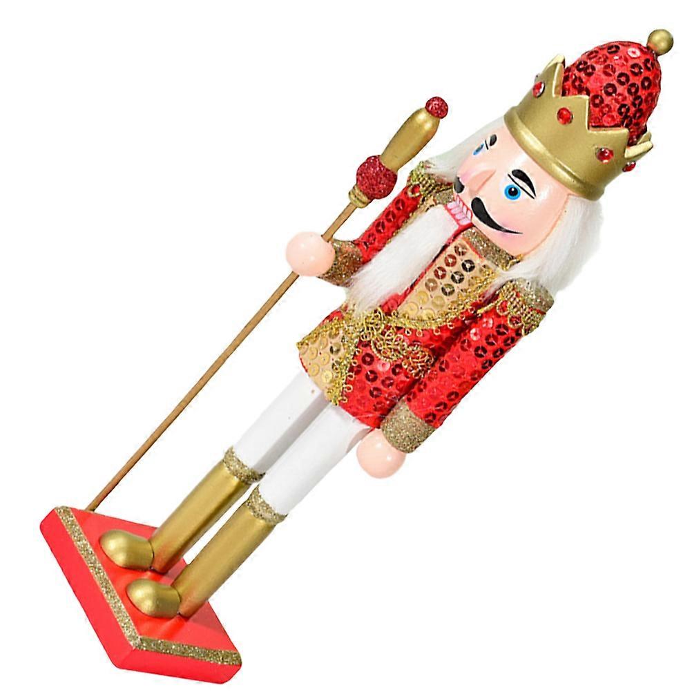 5Pcs Red Nutcracker Figure For Home Decoration Christmas Festive Decoration Unique Compact Design