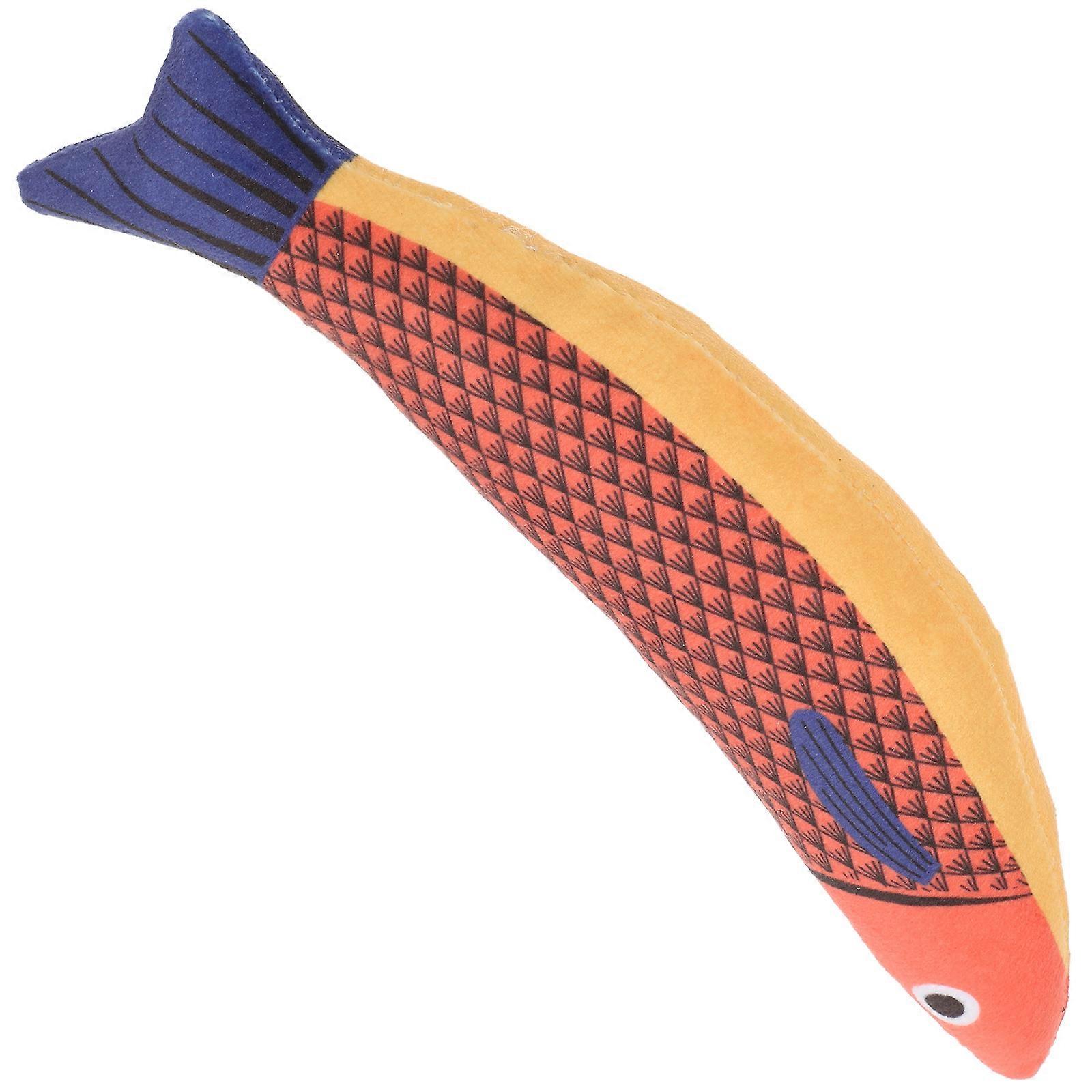 Cat Themed Catnip Stuffed Fish For Cat Entertainment Indoor Play Light Brown 2Pcs