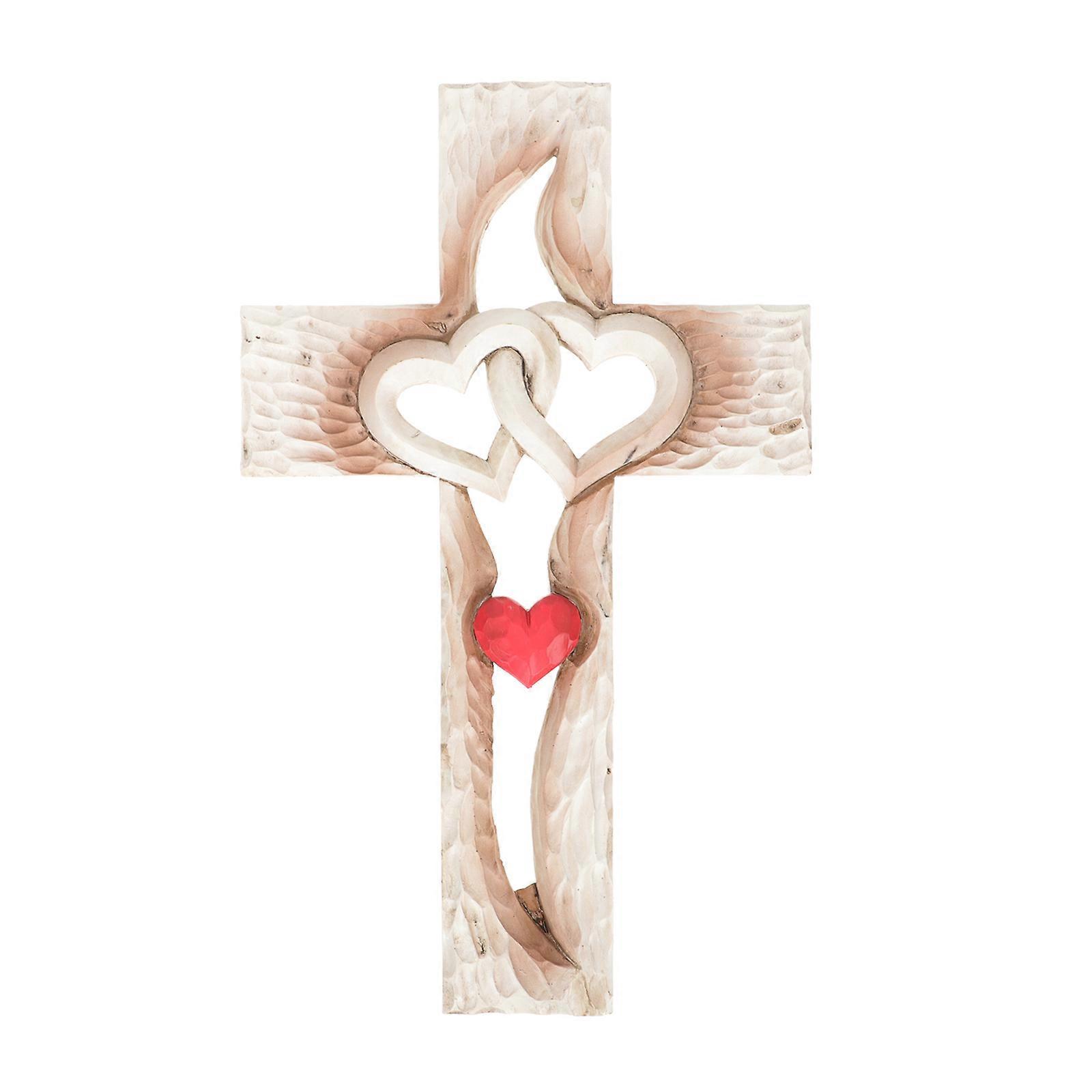 Cross Shape Resin Figurine Decoration for Desktop 3Pcs Assorted Color Use