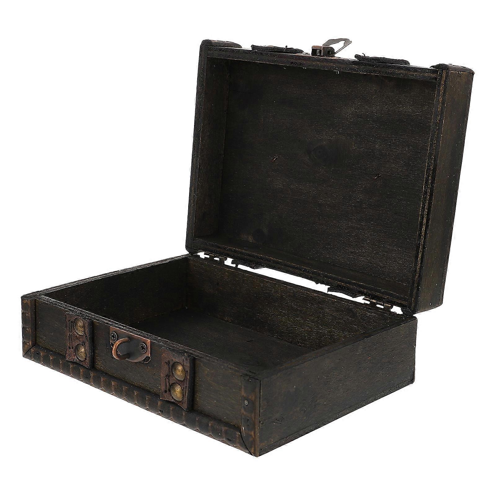 2Pcs Retro Desktop Storage Box for Jewelry Multifunctional Organizer