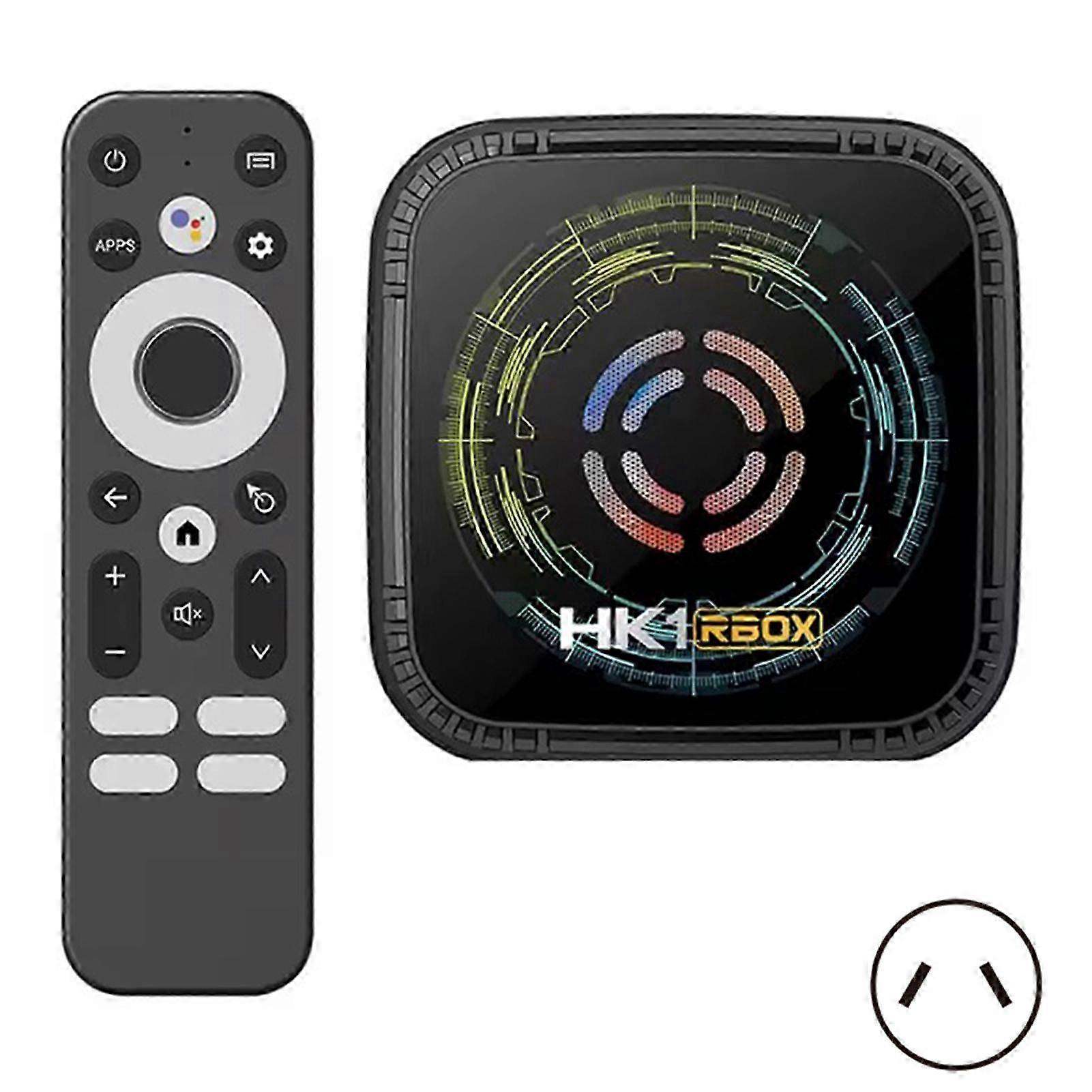 Hk1 Rbox H8x Android 14 Tv Box - 8k Wifi6 Allwinner H728 Bt5.0 Media Player With Cooling Fan Hdr10+ Gigabit Lan