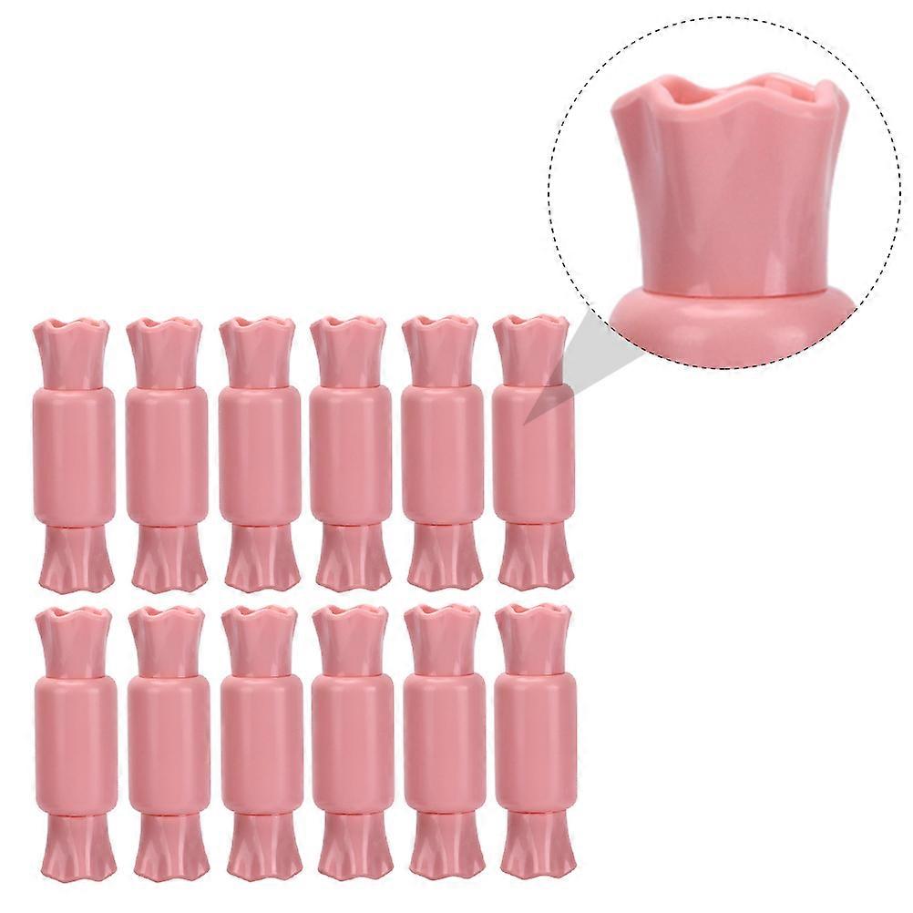 Lip Color Container Plastic Tube for Storage Use 40Pcs Pink