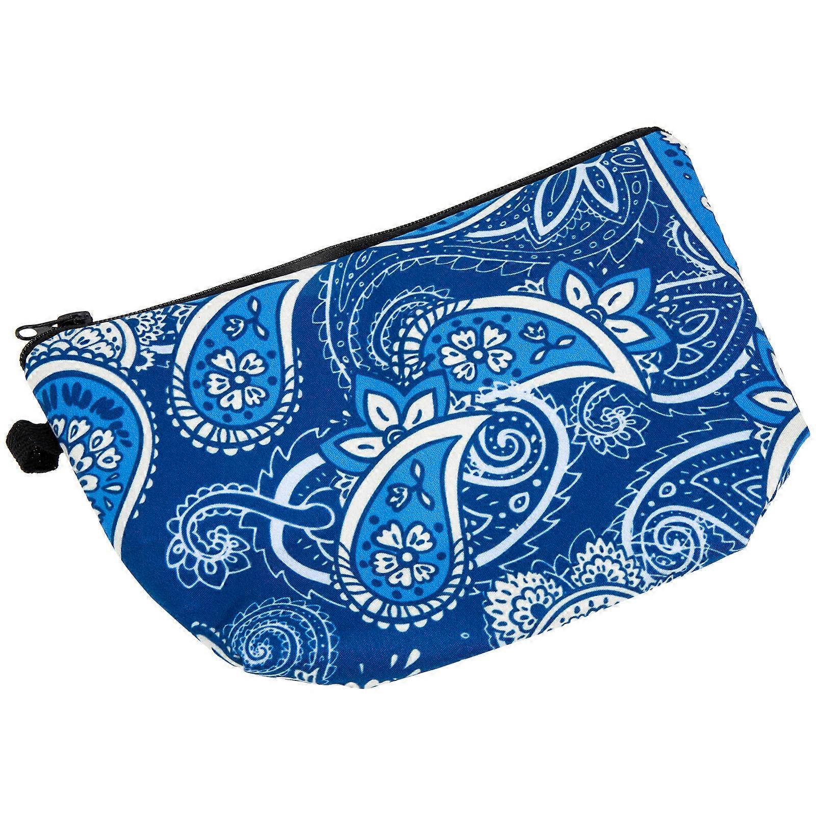 Blue Makeup Use Bag Toiletry Bag for Storage Travel 2Pcs Set