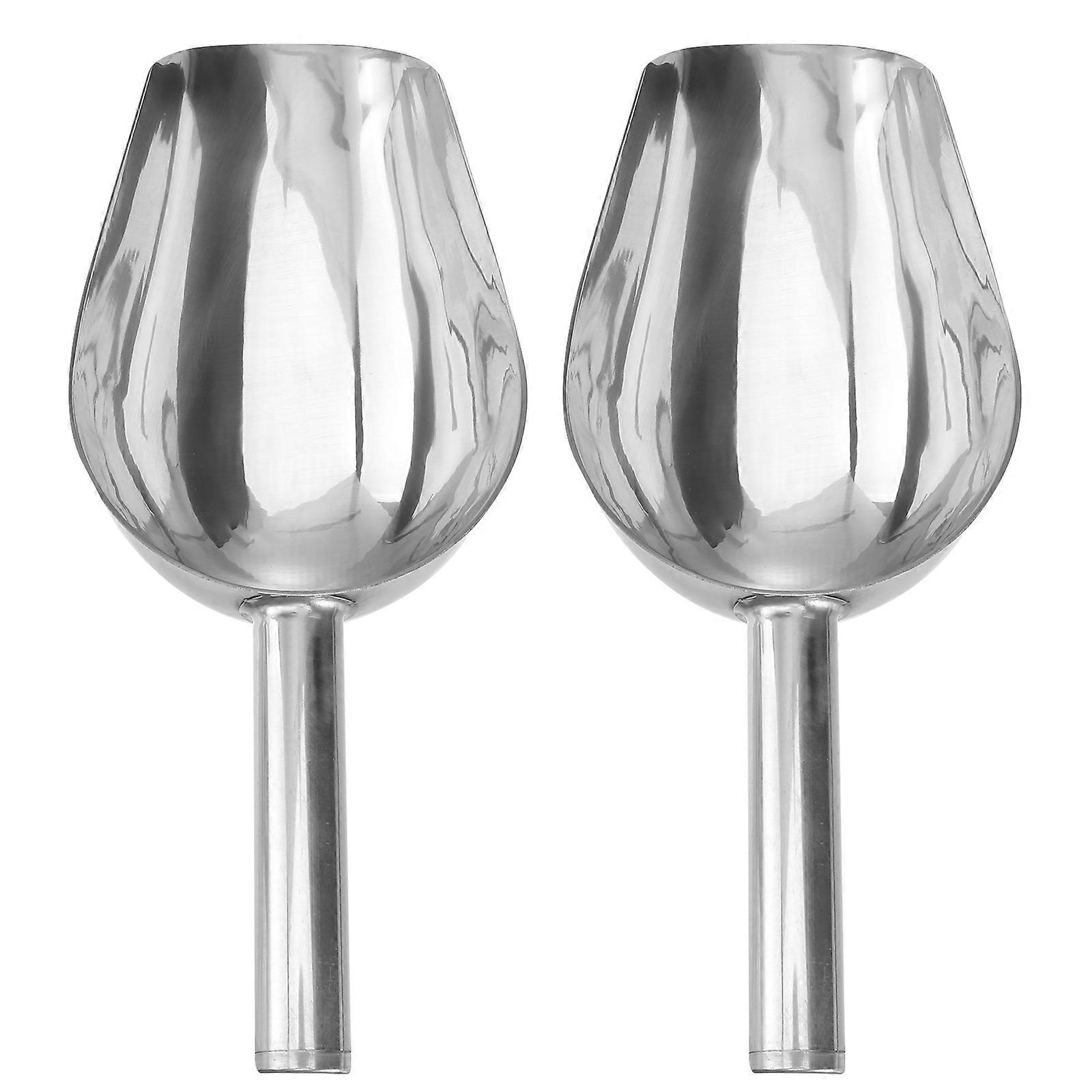Ice Stainless Steel Thick Ice Scoop for Kitchen Use 2Sets