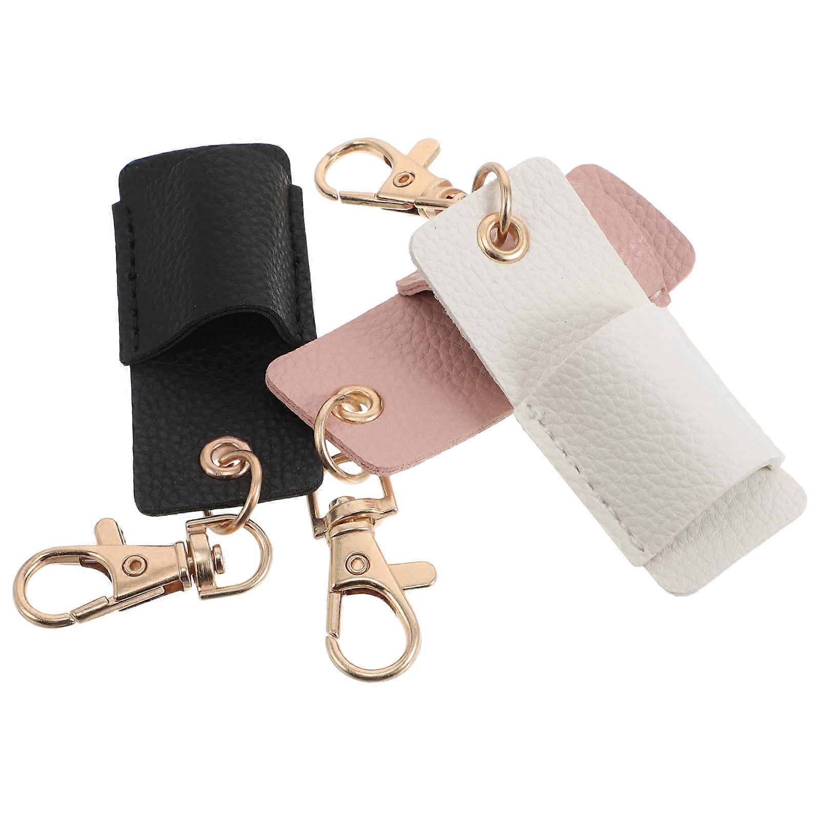 Cute Pencil Case Single Pen Holder with Keychain for 15Pcs Portable Use