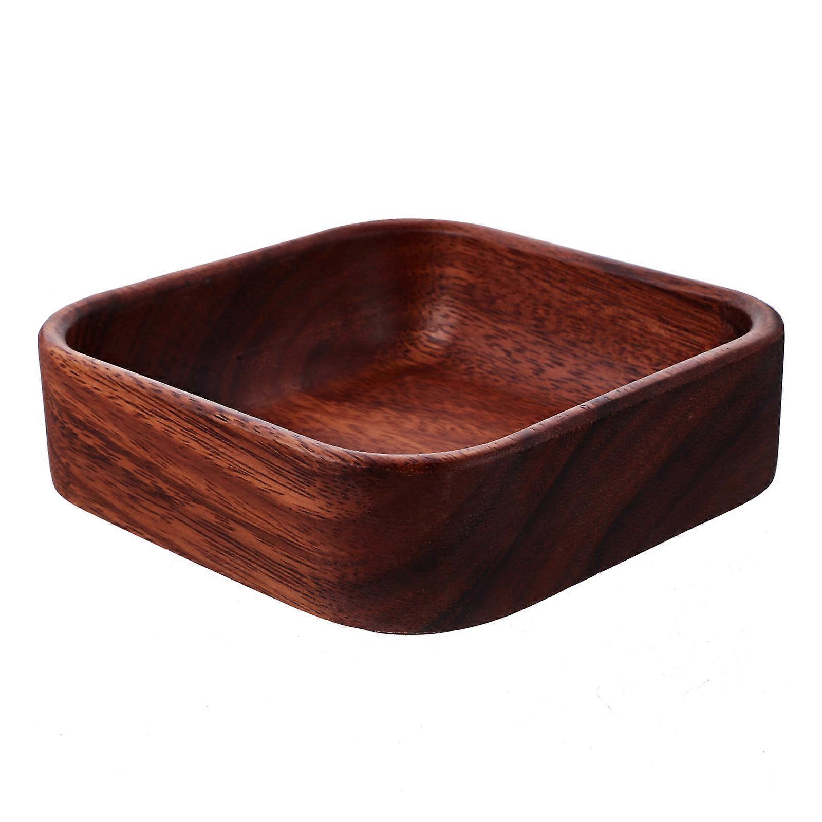 Wooden Serving Plate Square Fruit Tray for Storage 5Pcs