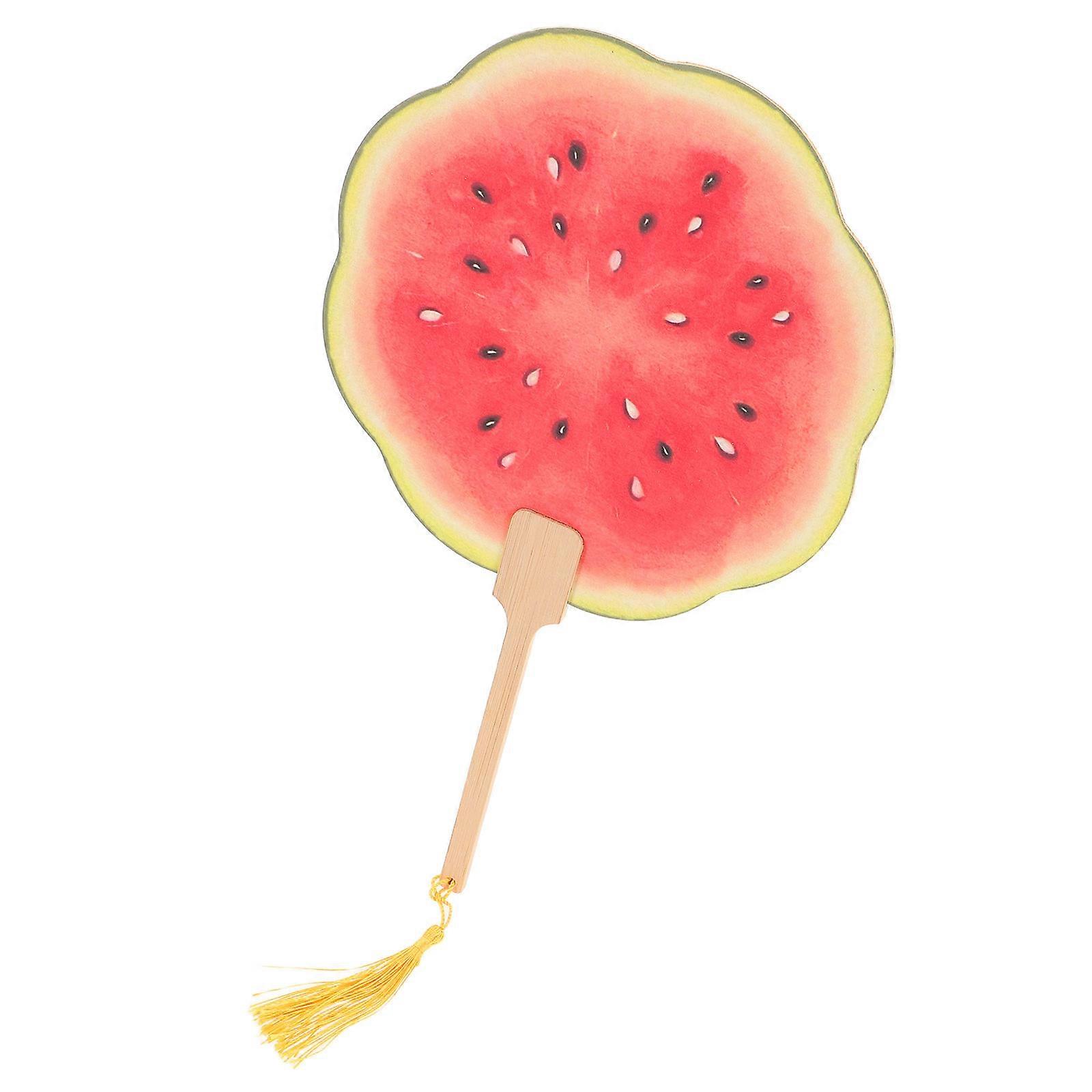 Cooling Fan Bamboo Watermelon Hand Fan for Cooling 5Pcs Pack