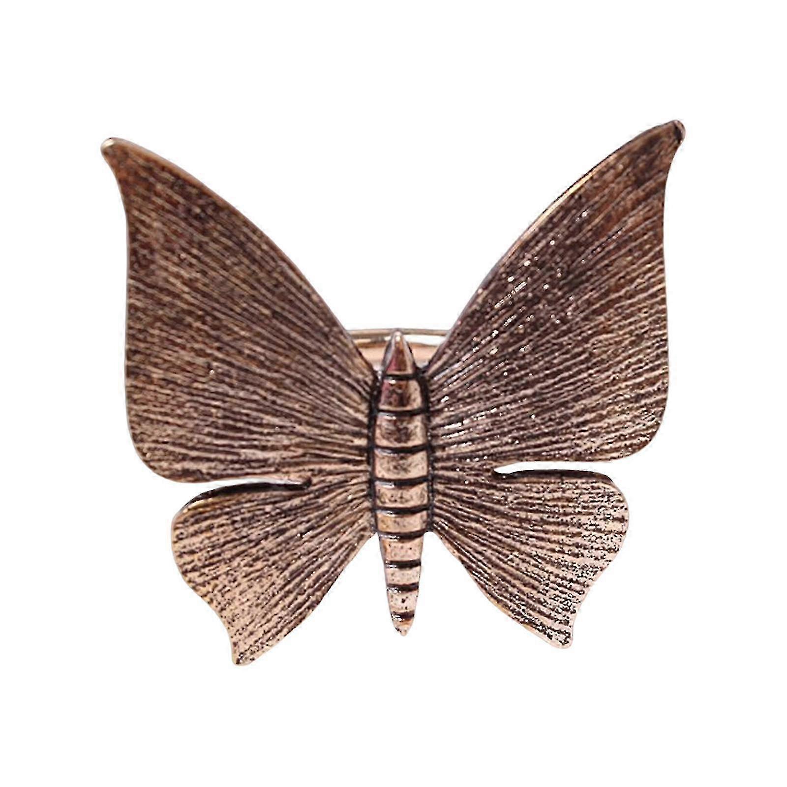 4pc Tabletop Decoration Butterfly Napkin Button Portable Creative Zinc Alloy Home Model