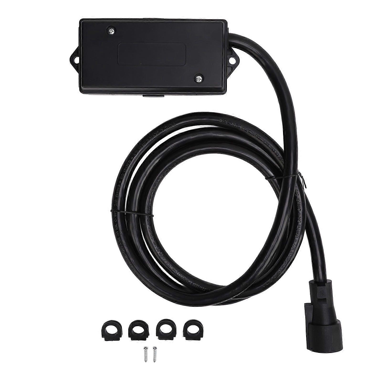 7 Way Plug Inline Trailer Cord with 7 Gang Junction Box Weatherproof 8FT 7 Pin Trailer Connector Wiring Harness