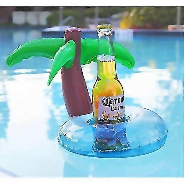 For Inflatable Coconut Tree Shaped Floating Drink Holder Inflated Size About 21 X 21 X