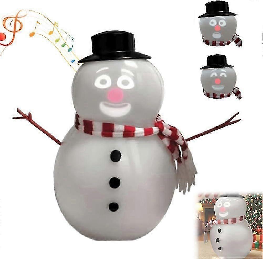 Talking Animated Blink Snowman with Built in Projector & Speaker Plug'n Play, Animated Talking Snowman, Adorable Interactive Singing and Dancing Chris