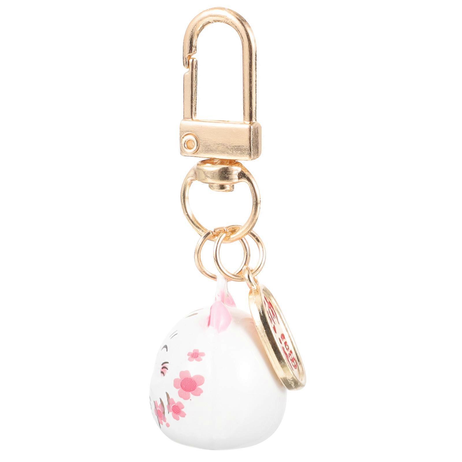 Cat Keychain Luck Cat Key Chain for Decoration 2Pcs Backpack Purse Pendant