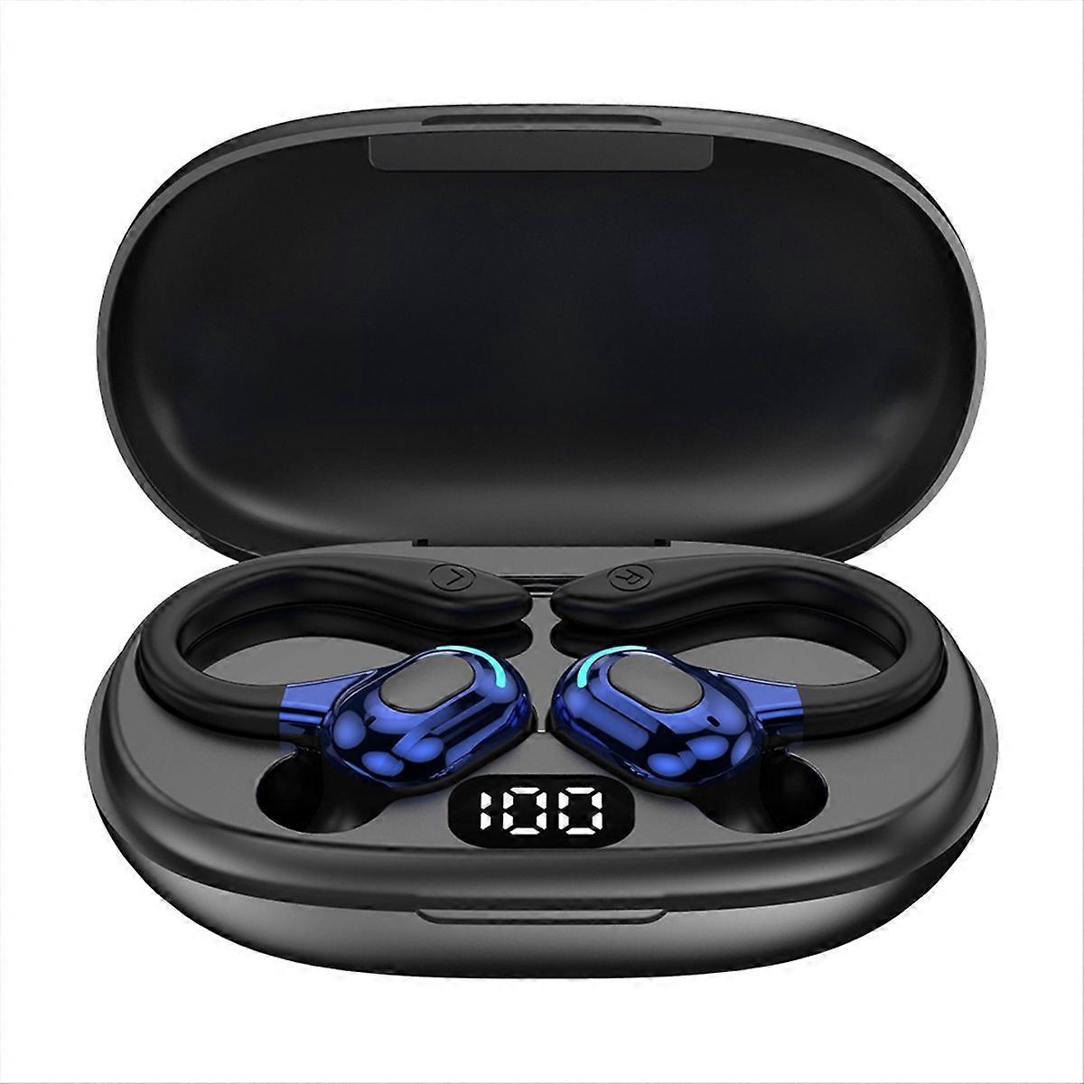 Earhook Bluetooth Headset, AI Translation, Blue