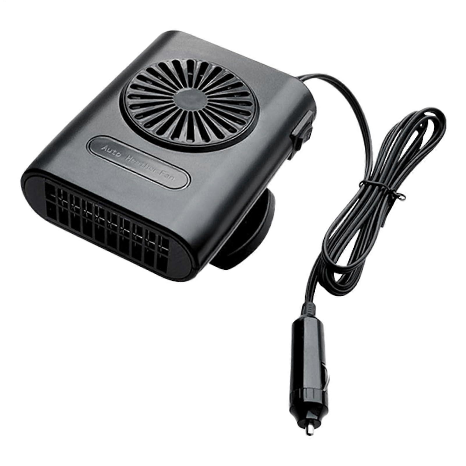 Car Heater Portable 12V Car Window Defogger Windshield Defogger Auto Heating And Cooling Fan For Winter RVs Sedans Black