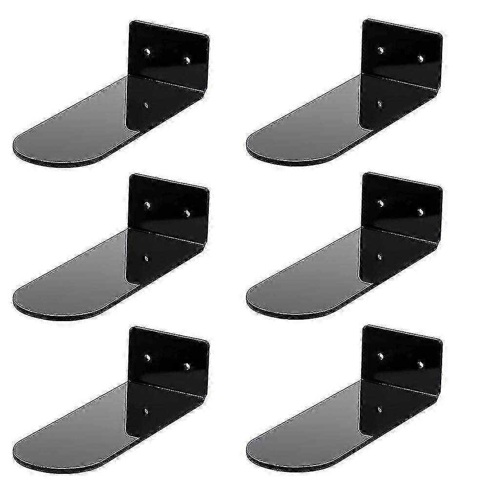 6 Pack Floating Shoe Shelves,black Acrylic Wall Mounted Shoe Display Shelves,for Display Collectible Shoe&sneaker