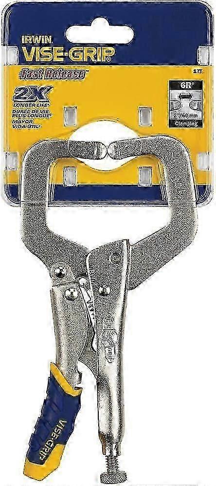 Locking C-Clamps with Fast Release, Regular Tip, 6 Inch