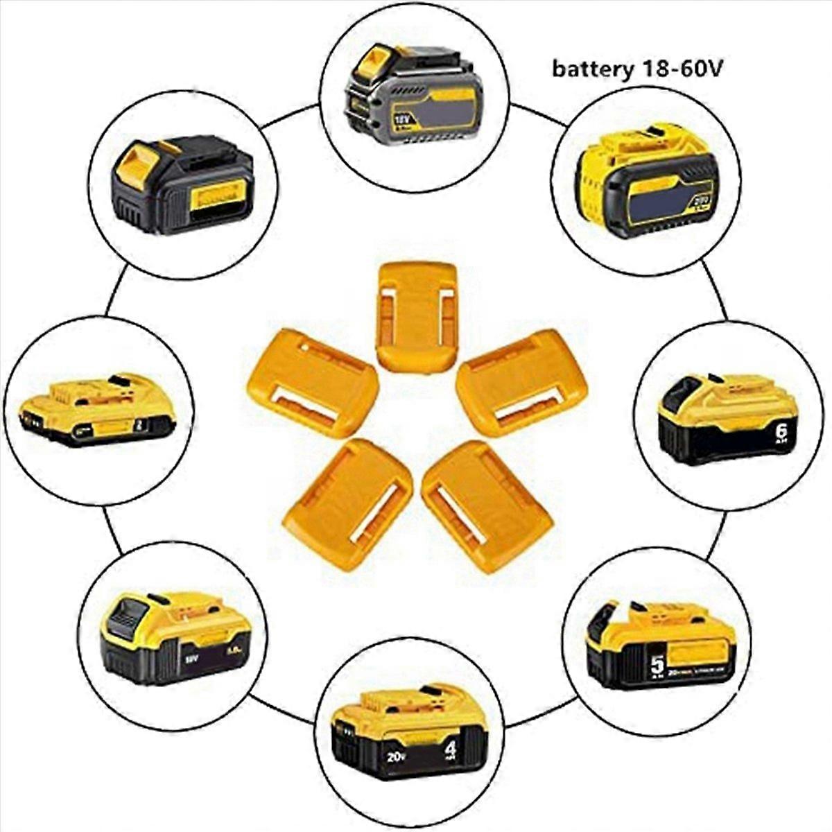 5 Packs Battery Holder Dock Mounts for 20V 60V Battery