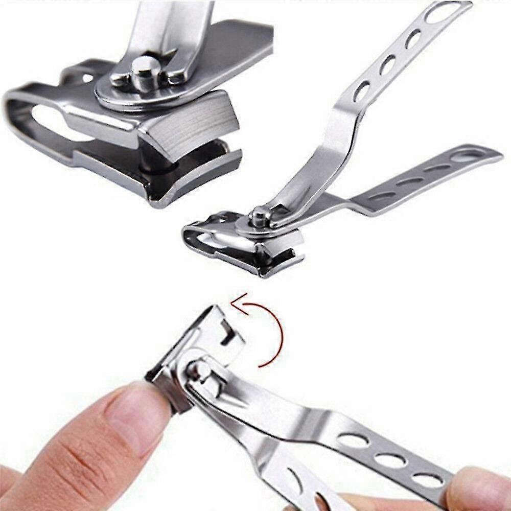 360ステンレスロータリーフィンガーつま先ネイルクリッパー指カタツムリマニキュアカッターツール1x