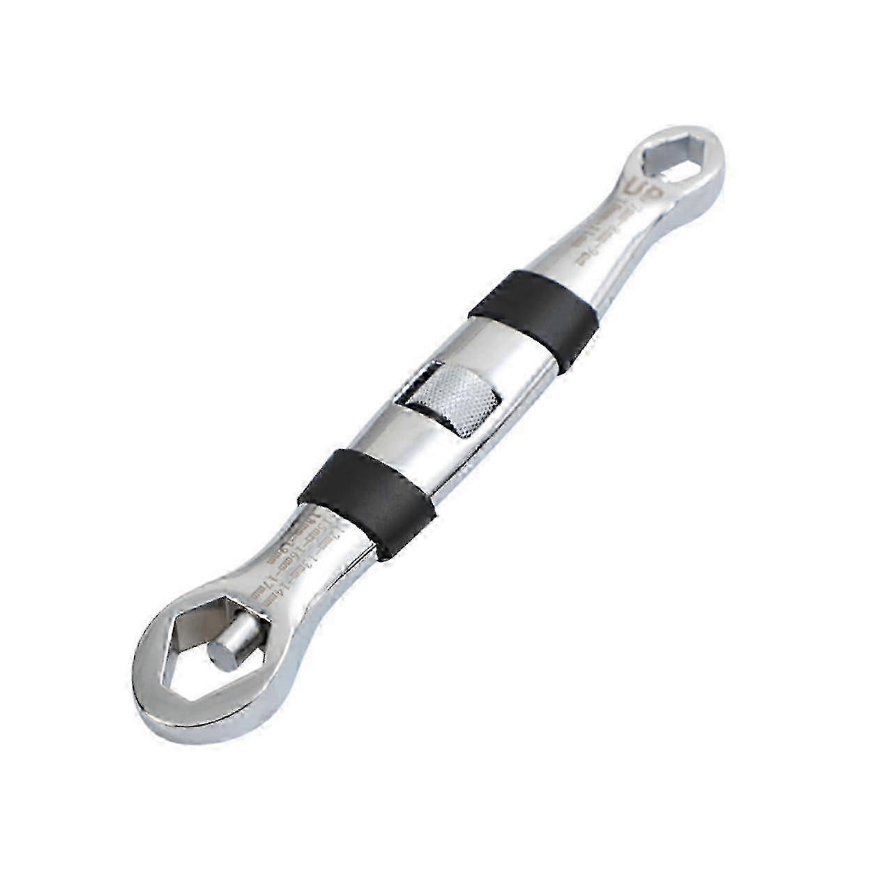 Adjustable Carbon Steel Wrench with Non-Slip Grip, Double Jaw Design, Compatible with Various Nut Sizes