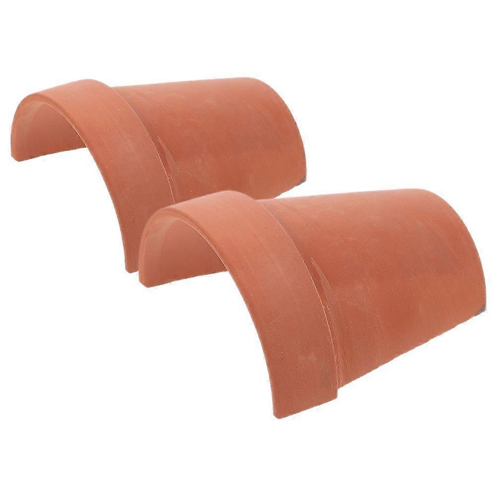 2Pcs Reptiles Hideout Reptile Tortoise Basking Platform Tortoise Terrace Reptiles Shelter