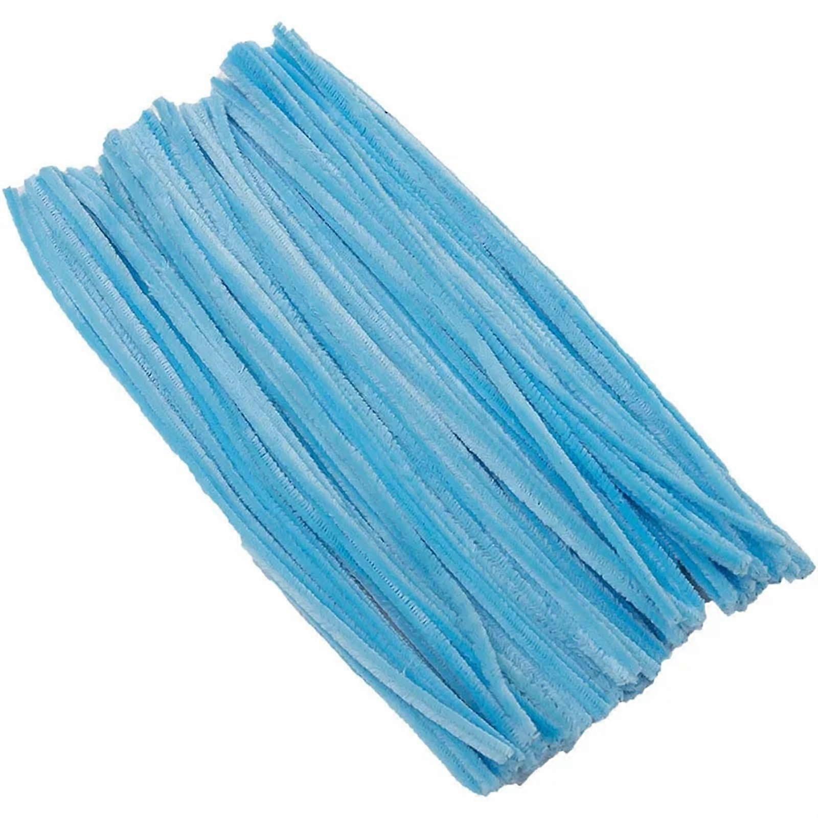 Pipecleaners For Craft 20/50/1000 Pcs Light Blue Plush Chenille Sticks Stem Pipe Cleaners For DIY Projects