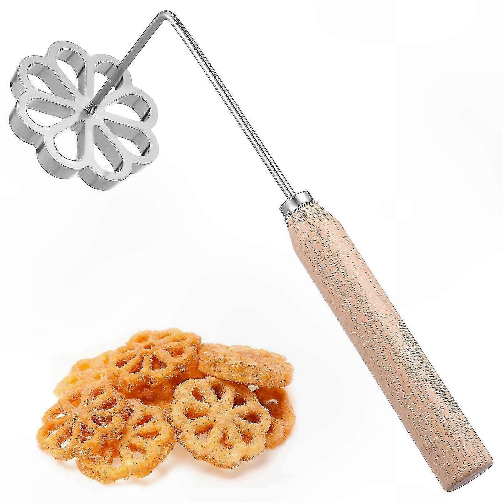 Churro Mold for Baking with Handle, Waffle Maker Tool, Achappam Press for Kitchen Use