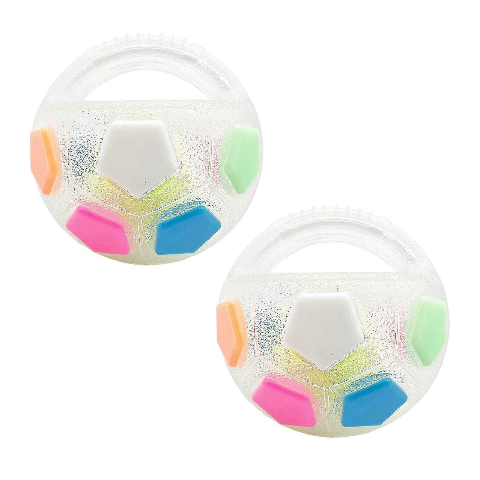 2Pcs Dog Toy Ball Kettlebell Design Rubber Squeaky Ball with Handle Interactive Toss And Fetch Toy for Medium Large Breeds Dogs Play Exercise