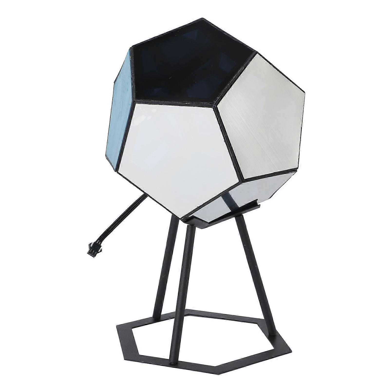 LED Dodecahedron Light USB Powered Music Sync Color Changing Colorful Ambient Lamp with Stand for Bedroom Gaming Room 