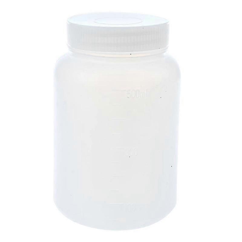 Laboratory Chemical Case White Plastic Widemouth Bottle 500mL