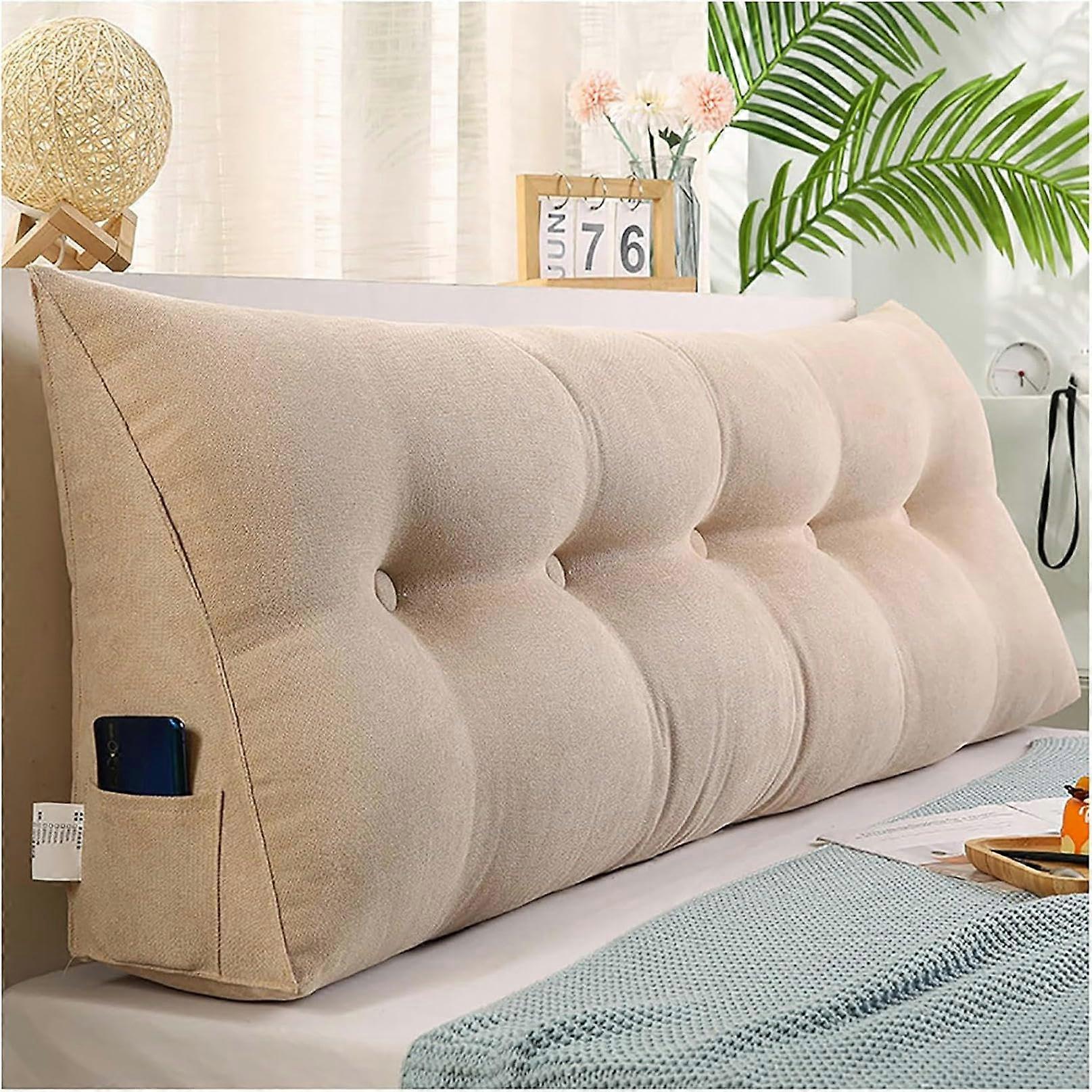 Large Wedge Pillow For Headboard Gap Twin/Queen/King Size Soft Bed Rest Reading Pillow