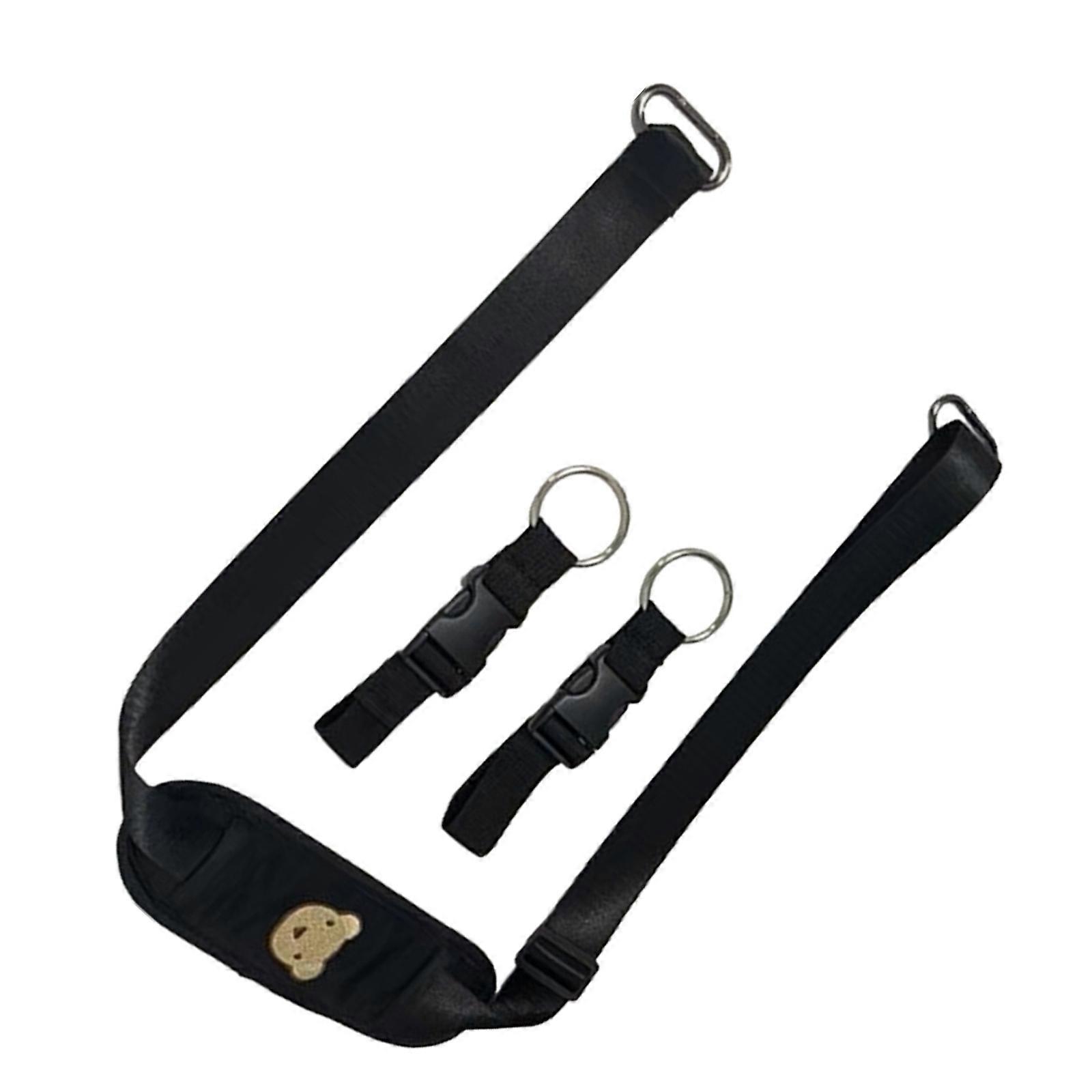 Practical Baby Carriage Hook Secure Auto Lock Mechanism Universal Fit Strollers Accessory Polyester Strap Multicolor