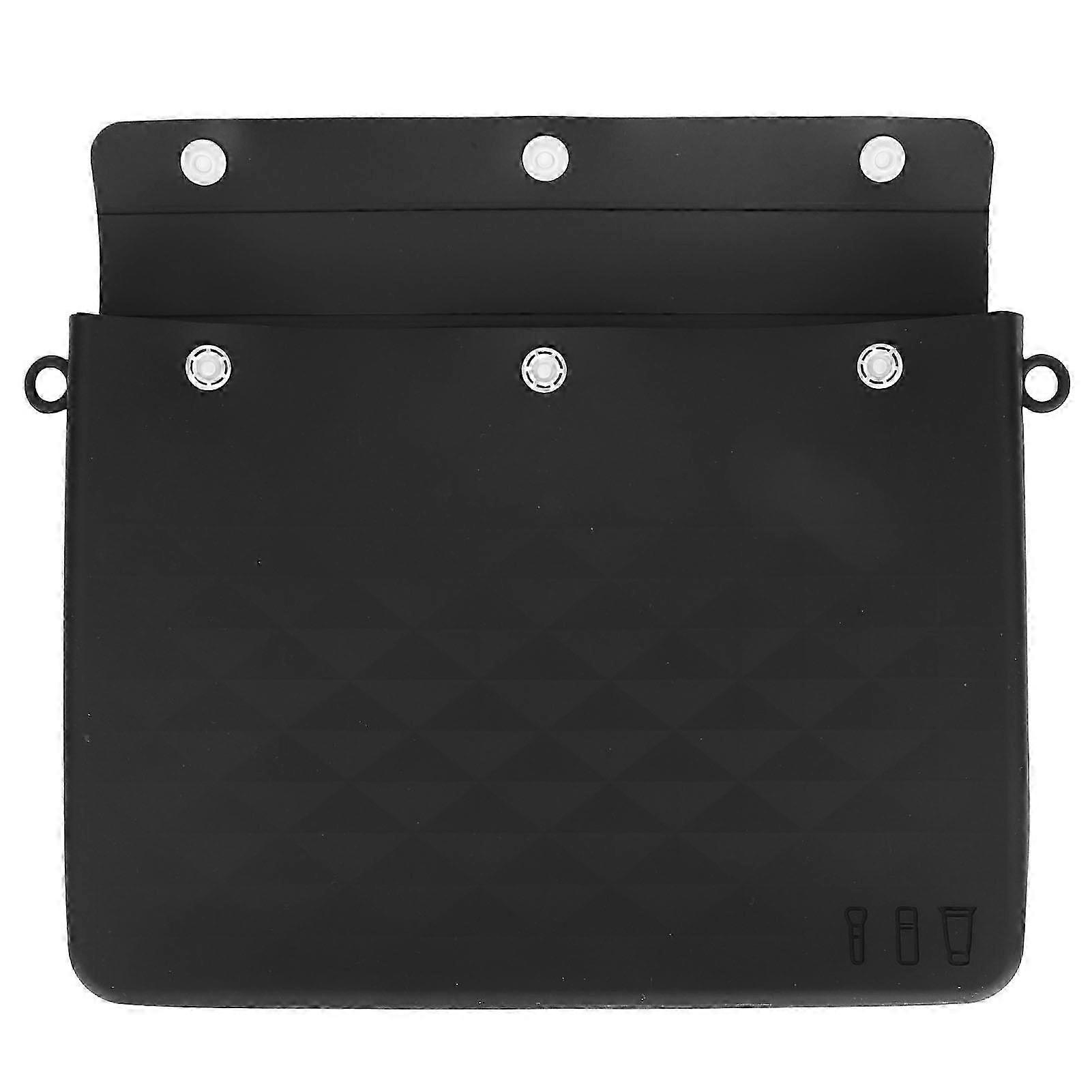 حقيبة أدوات الزينة للسفر من السيليكون ذات السعة الكبيرة ، منظم أسود محمول متعدد الوظائف