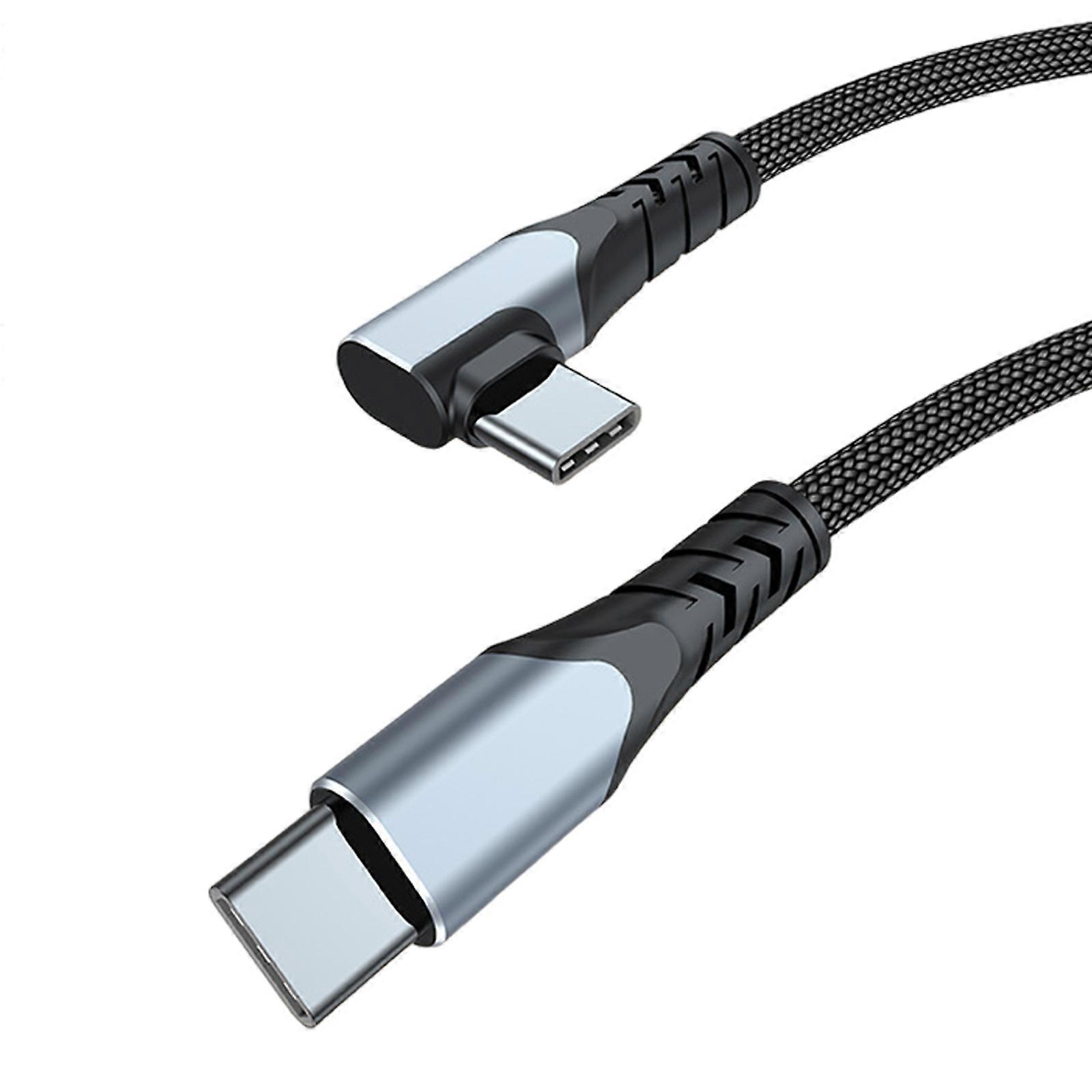 USB C Male to Type C Extension Data Charging Cable Right Angle Type C USB C Fast Charging Cable 100W Multicolor