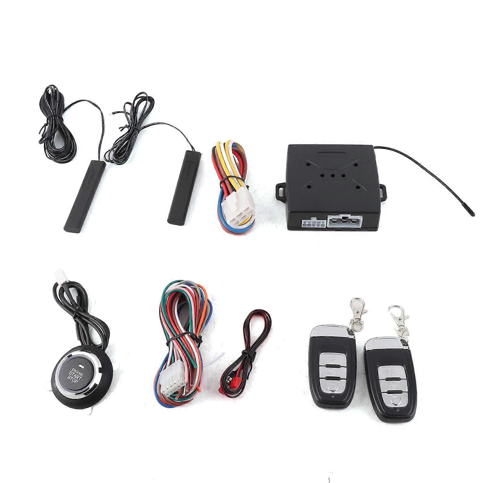 12V Universal One Click Keyless Entry Boot System Remote Start Alarm Auto Car Engine Start Stop Control