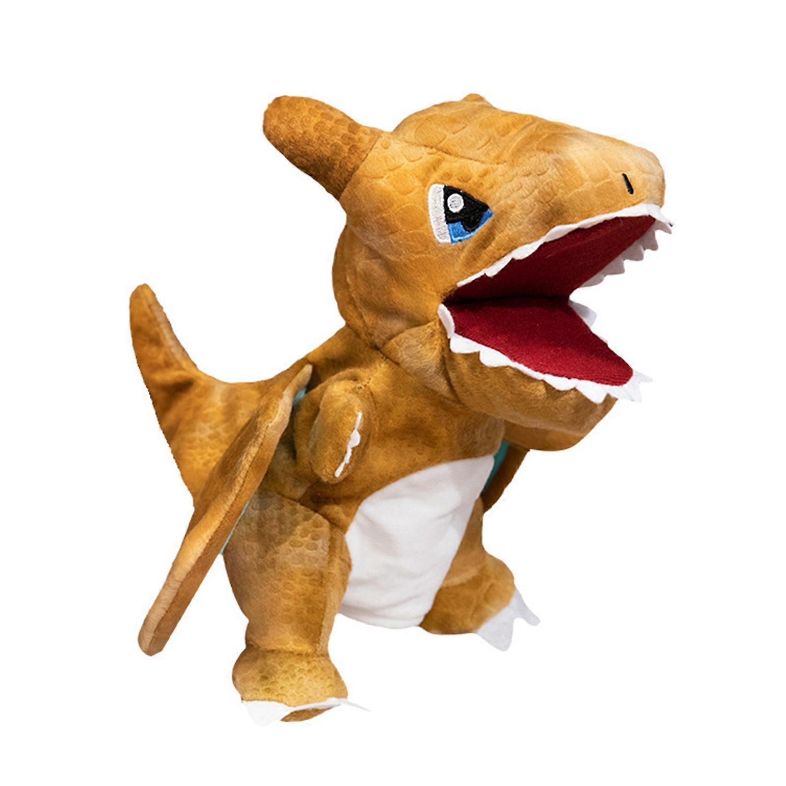 Interactive Dinosaur Hand Puppet Interactive Moving Mouth Plush Toy Educational Storytelling Prop for Kids
