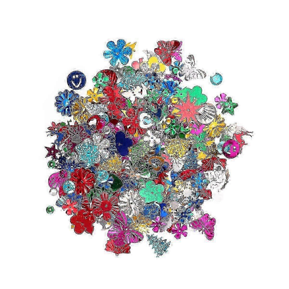 30 Grams Multi-shaped Glitter Confetti Colorful Sequins for DIY Crafts and Decoration (Flower Pattern)