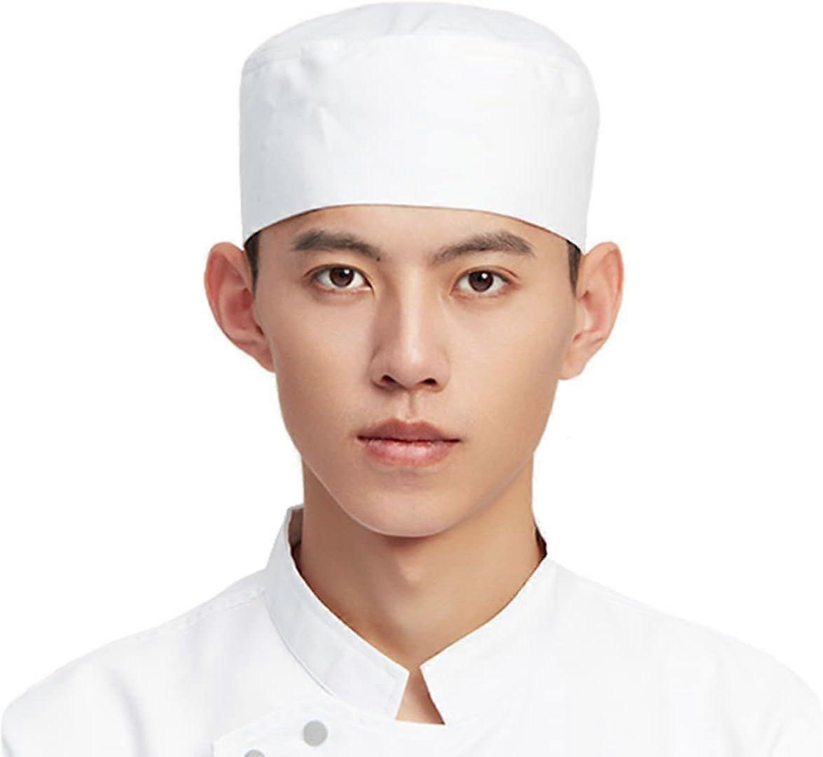 Toques de chef unisexes, ajustables, avec dessus en maille respirante, blanches, taille unique.