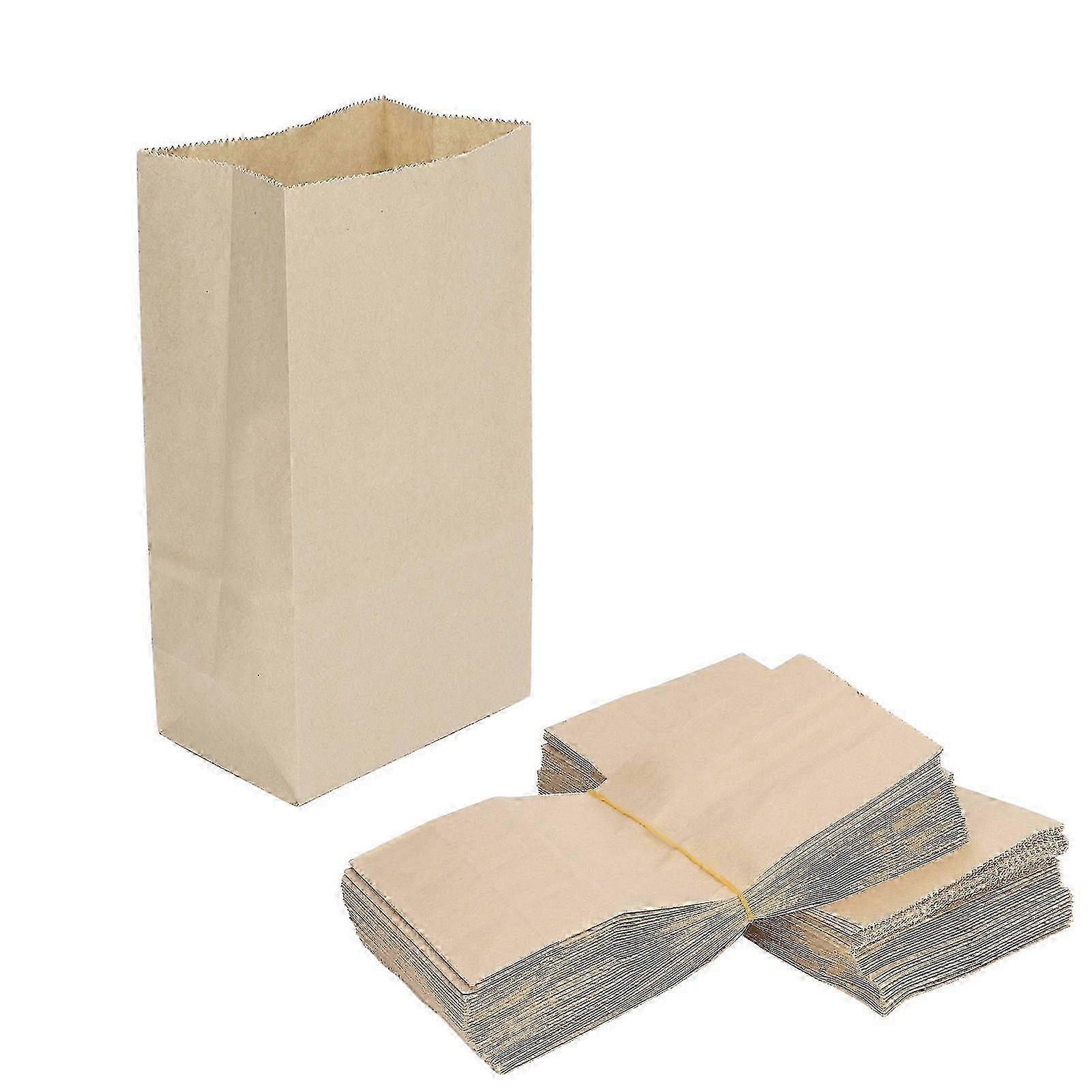 100 μίας χρήσης τσάντες παντοπωλείου εγγράφου Kraft βαθμού τροφίμων βαθμού τροφίμων 215x120x70mm/8.5x4.7x2.8in